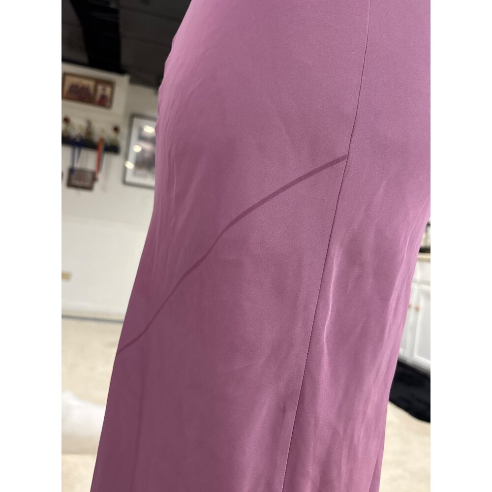 Pink Maxi Slip Dress With Spaghetti Straps & Criss-Cross Back Form Fitting S - Picture 11 of 12